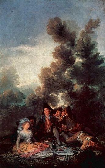 Francisco de Goya Vesper im Freien oil painting image